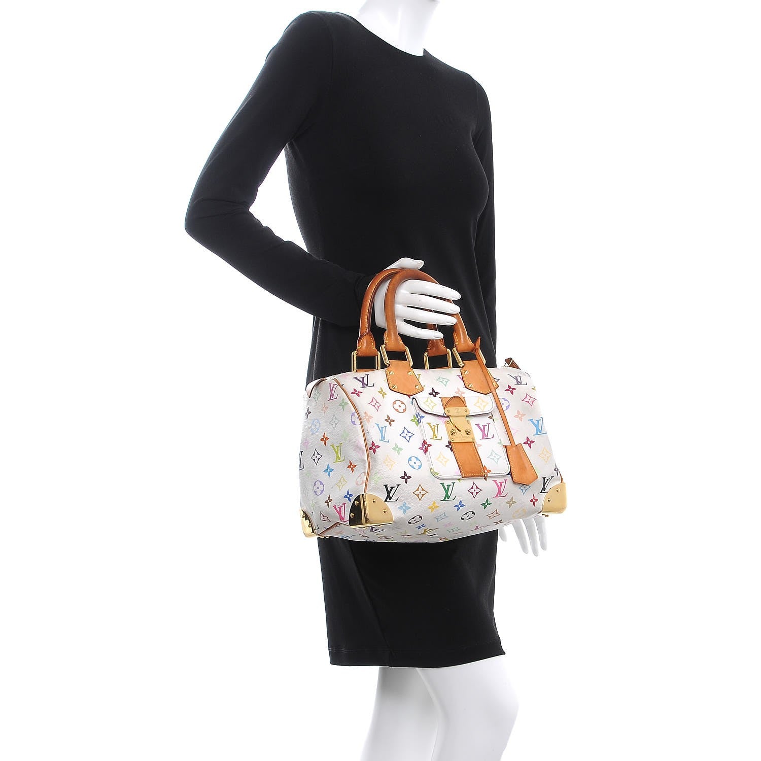 Louis Vuitton Monogram Multicolor Speedy 30 White 2 of 8