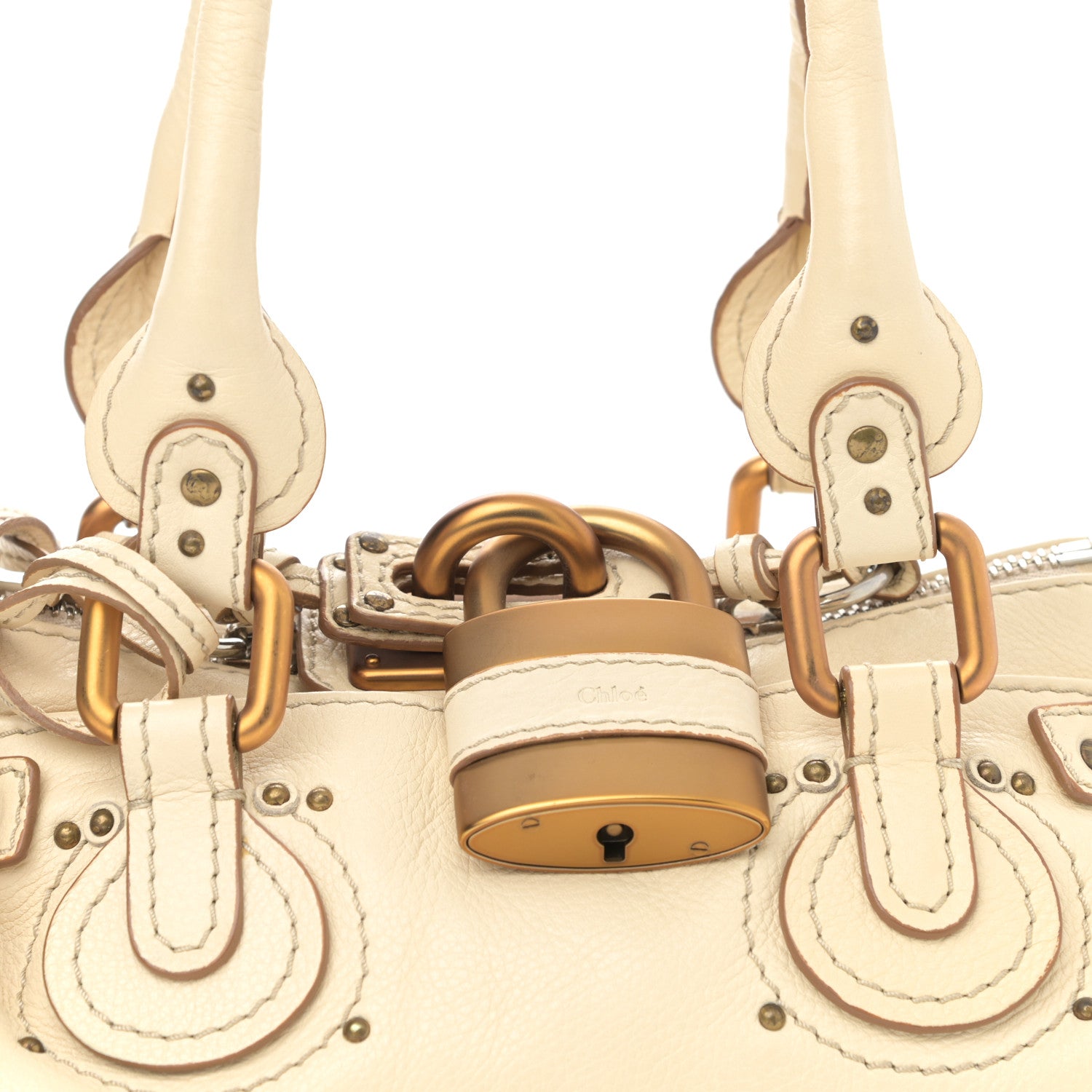 Chloe Calfskin Medium Paddington Satchel Off White 7 of 11