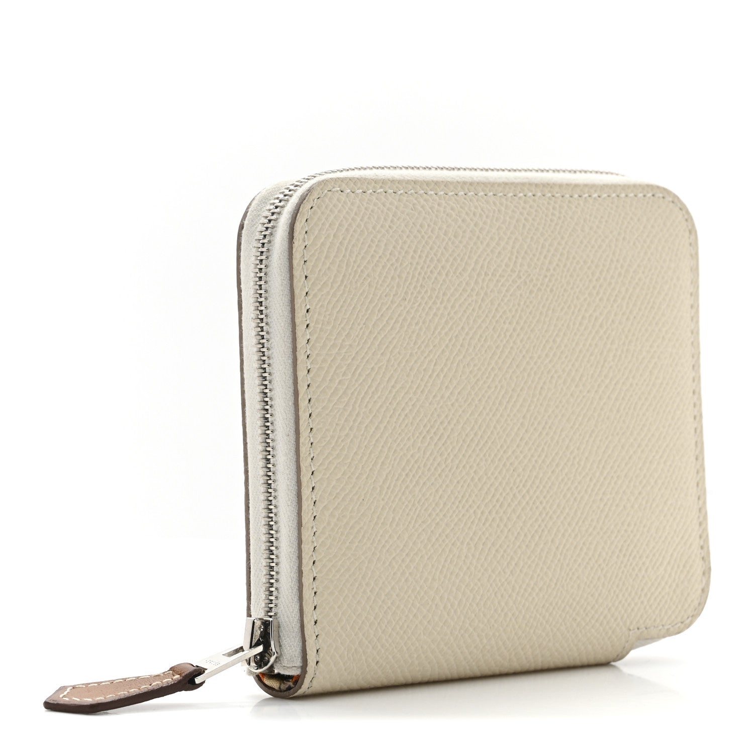 Hermes Epsom Silk'In Compact Wallet Craie Caban Jaune Ambre 3 of 7