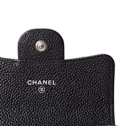 Chanel Caviar Quilted Flap Card Holder Wallet Black 7 of 10