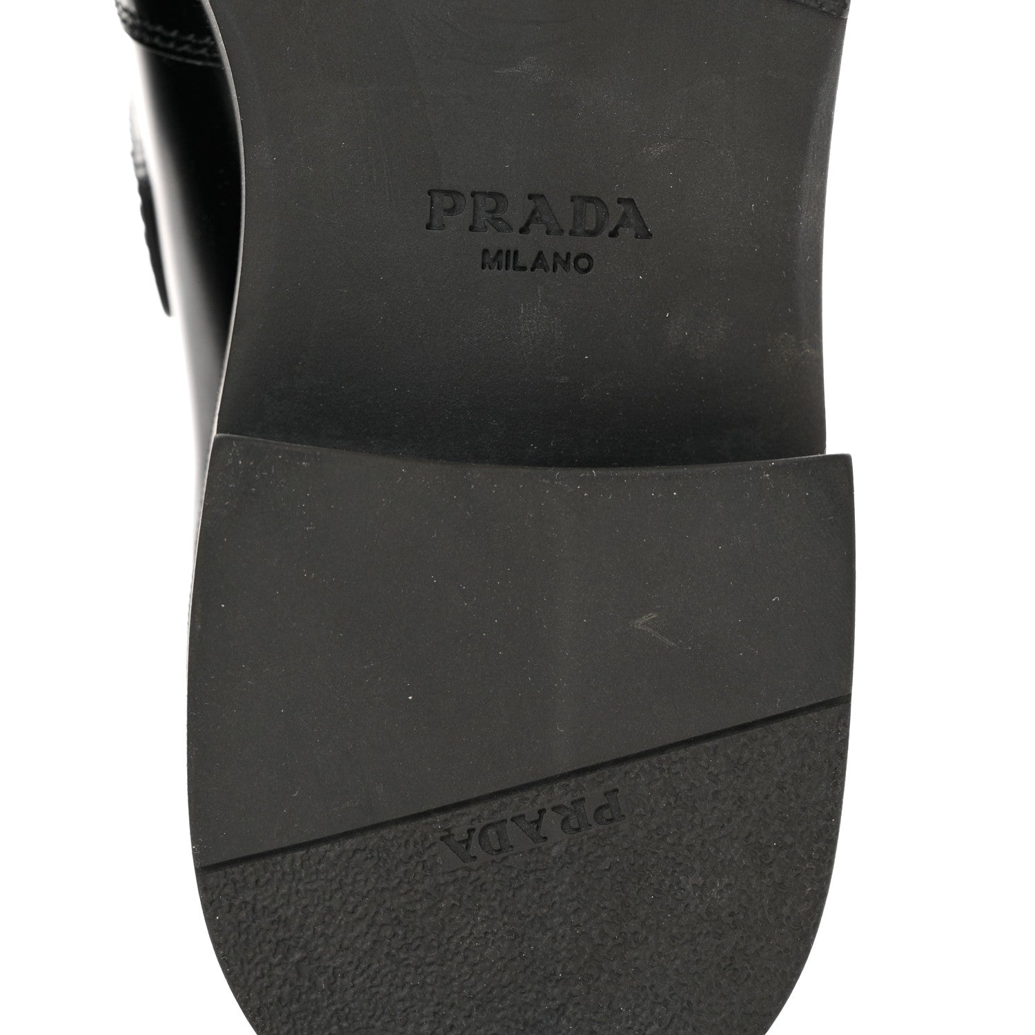 Prada Spazzolato Mary Jane T Strap 40mm Loafers 38 Black 6 of 10