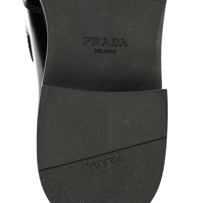 Prada Spazzolato Mary Jane T Strap 40mm Loafers 38 Black 6 of 10