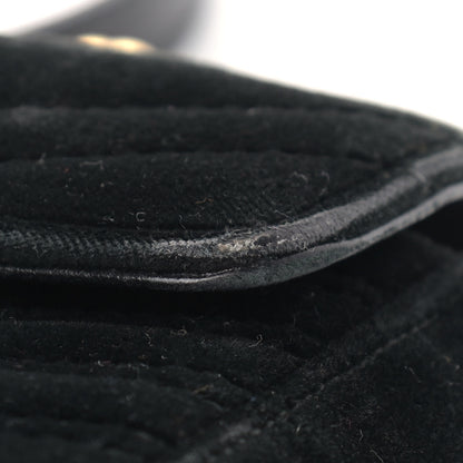 Gucci Velvet Matelasse Mini GG Marmont Shoulder Bag Black 12 of 16