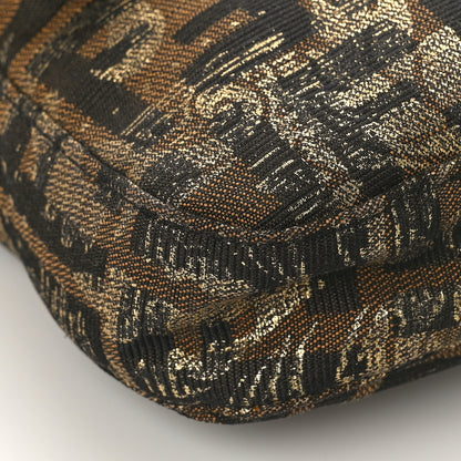 Fendi Zucca Lizard Floral Print Baguette Tobacco 7 of 8