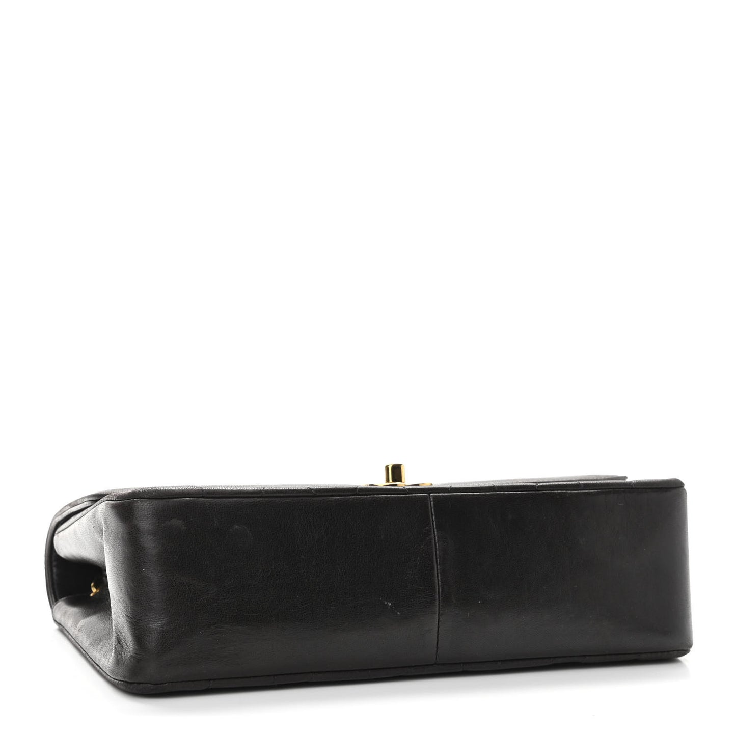 Lambskin Quilted Medium Single Flap Brown