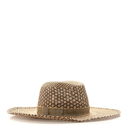 Hermes Chapeau Femme Etna Panama Hat 59 Naturel Black 1 of 9