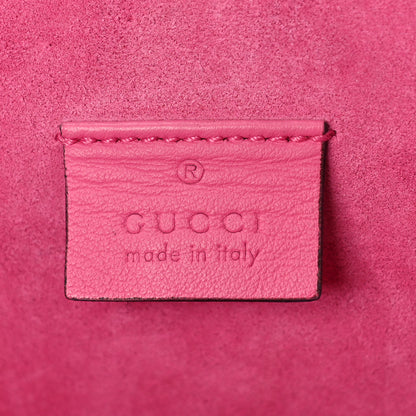 Gucci GG Supreme Monogram Suede Pierced Heart Embroidered Medium Dionysus Shoulder Bag Beige Ebony Pink Tropical Flower 7 of 14