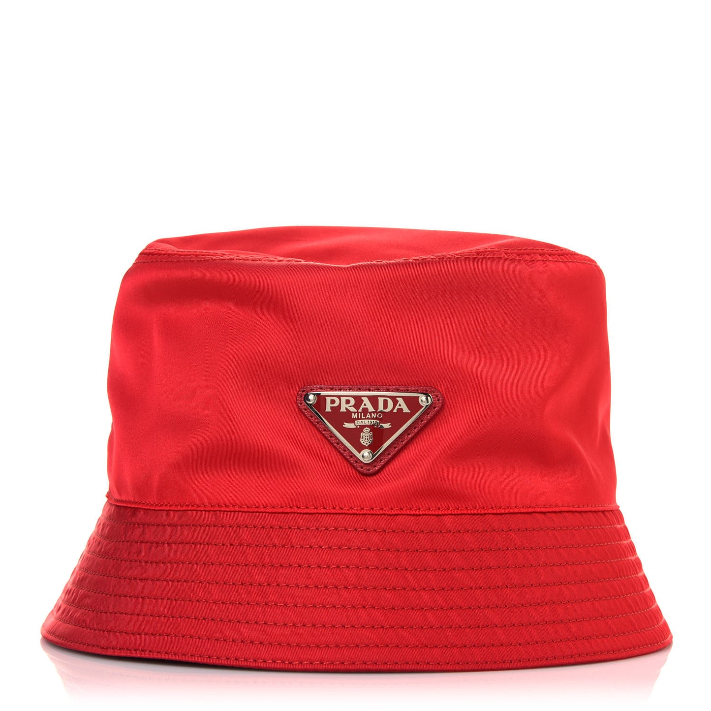 Tessuto Nylon Bucket Hat M Rosso
