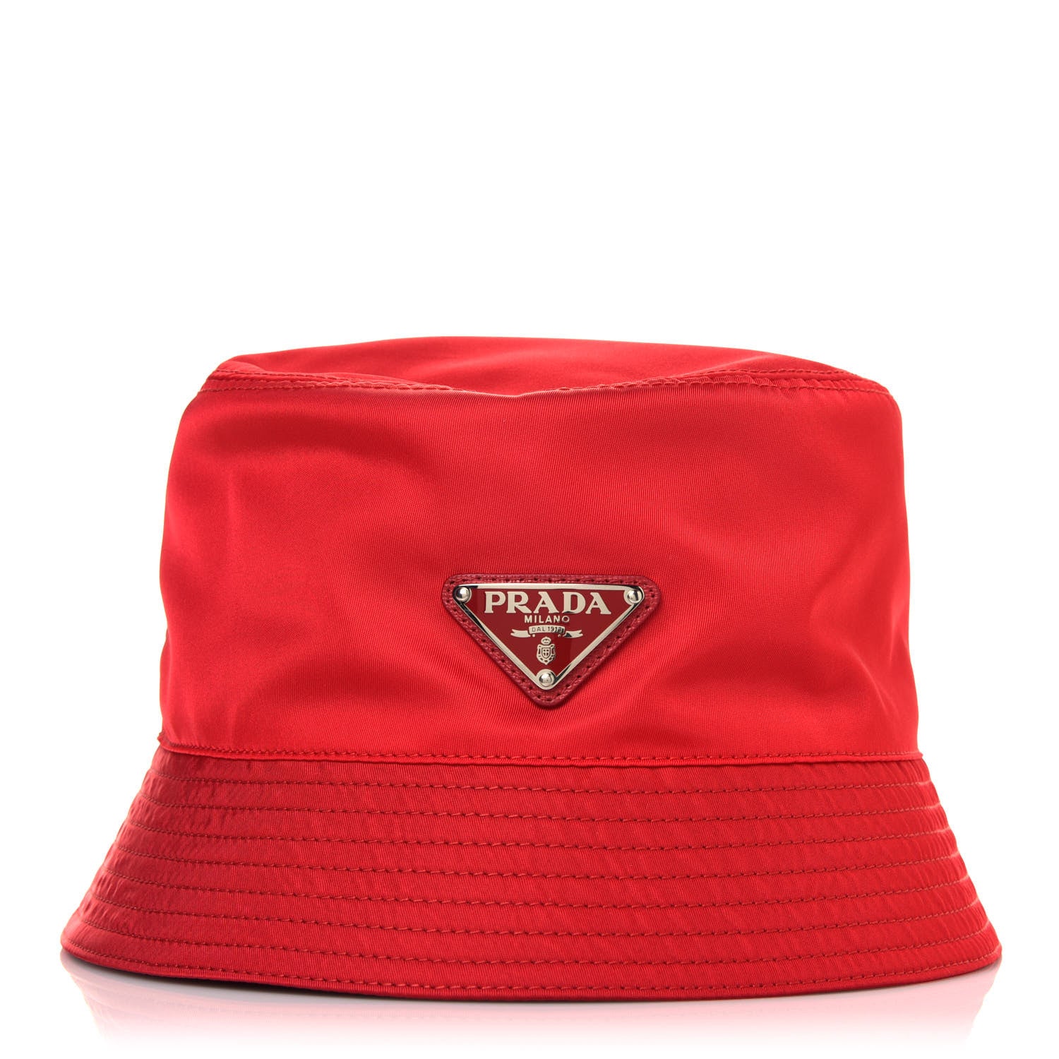 Prada Tessuto Nylon Bucket Hat M Rosso 2 of 7