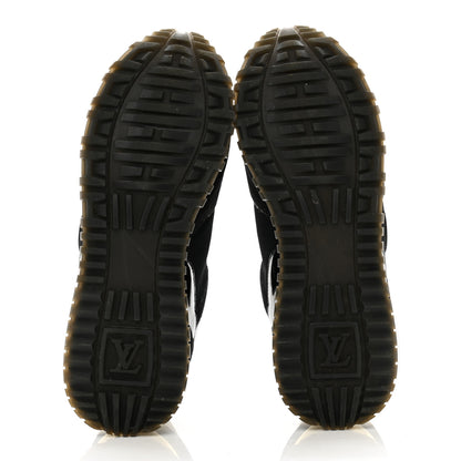 Louis Vuitton Suede Monogram Run Away Sneakers 38 Black 5 of 10