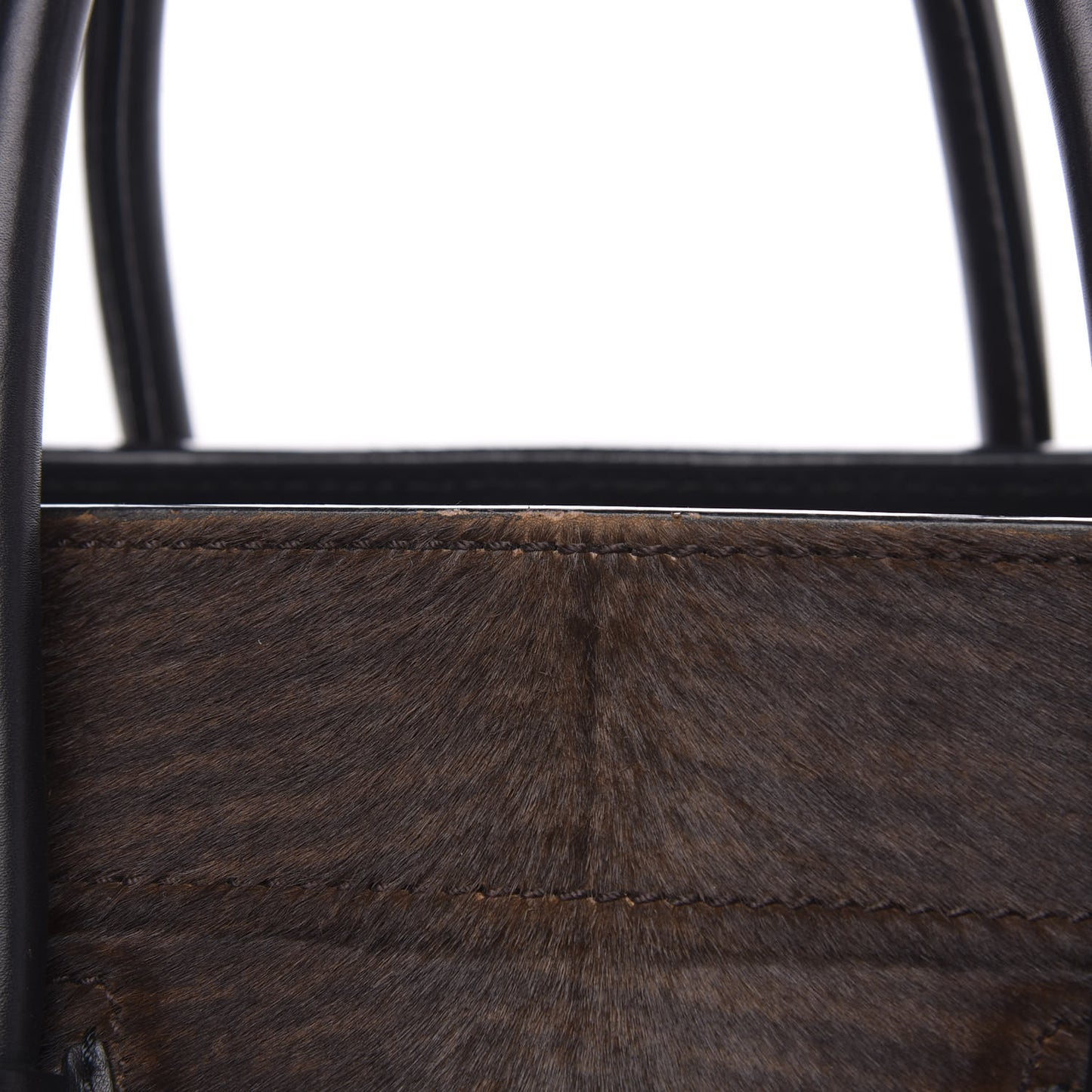 Shaded Pony Hair Calfskin Medium Phantom Luggage Brown