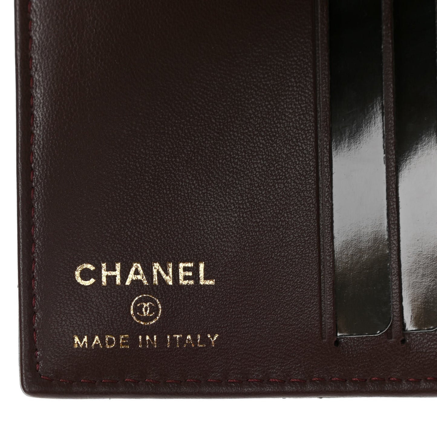 Lambskin Quilted Card Holder Wallet Black