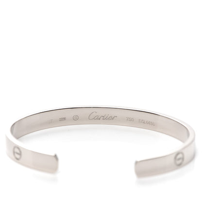 Cartier 18K White Gold LOVE Cuff Bracelet 17 4 of 4