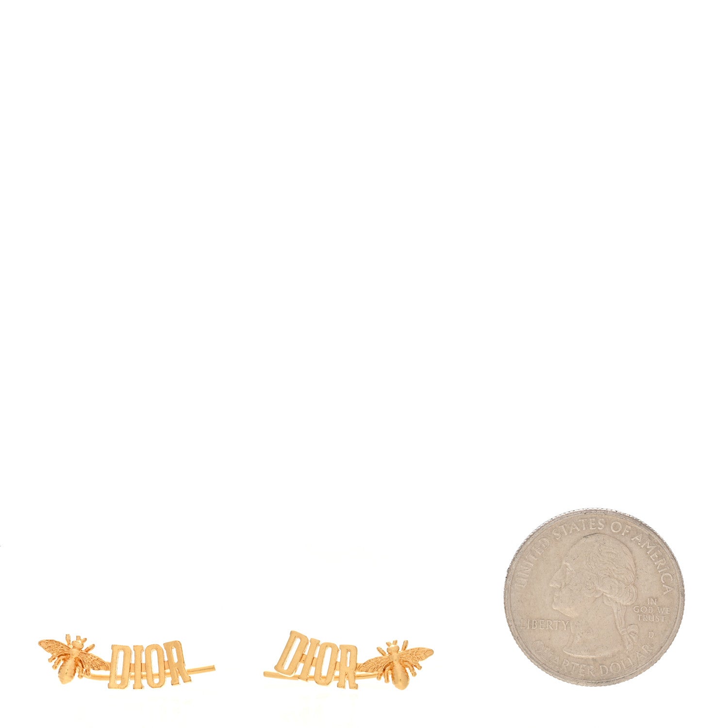 Christian Dior J'Adior Bee Earrings Aged Gold 2 of 4