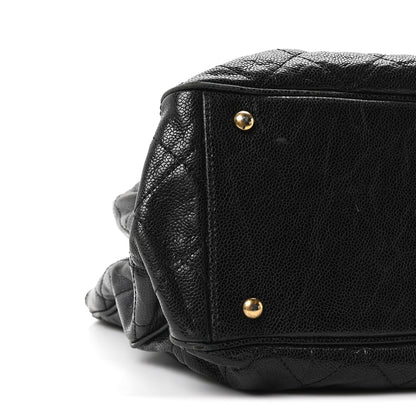 Chanel Glazed Caviar Quilted Small Shiva Tote Tote Black 9 of 10