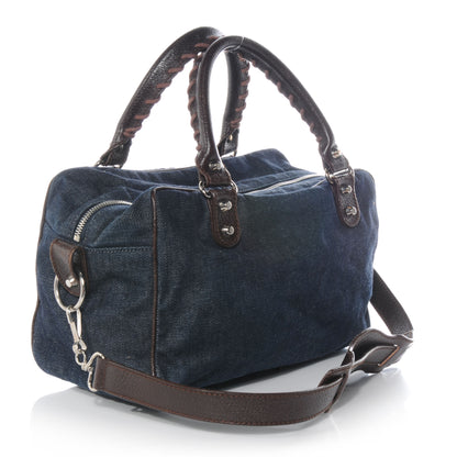 Balenciaga Denim Box Bag Chocolate 3 of 7