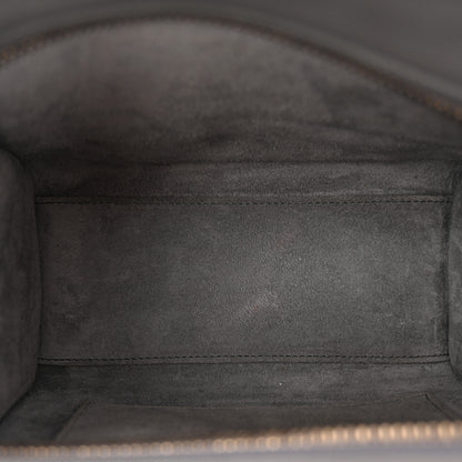 Celine Drummed Calfskin Nano Luggage Kohl 5 of 11