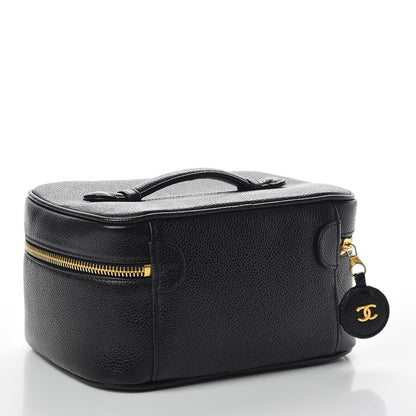 Chanel Caviar Vanity Cosmetic Case Black 4 of 17