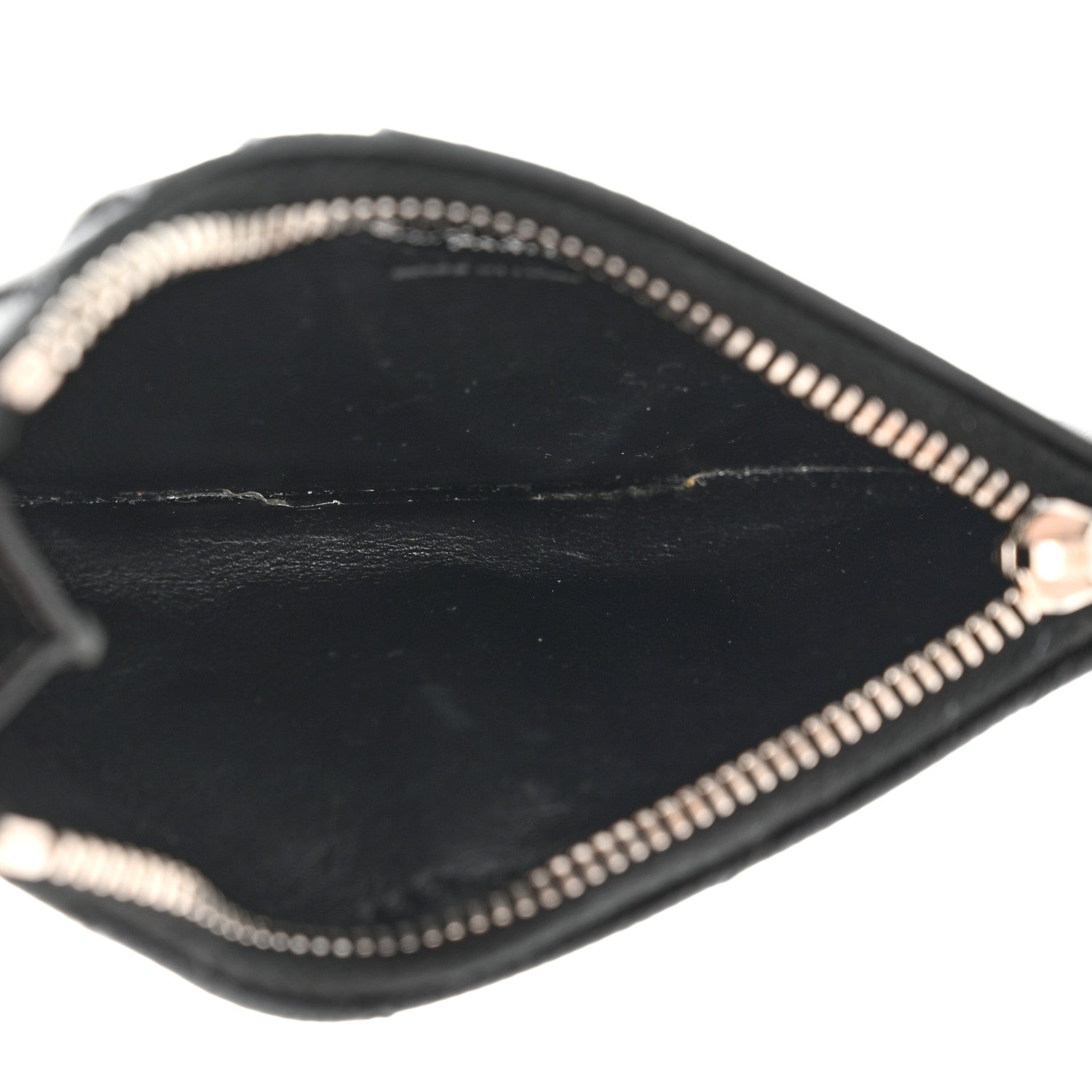 Saint Laurent Grain De Poudre Matelasse Chevron Monogram Fragments Zippered Card Case Black 4 of 7