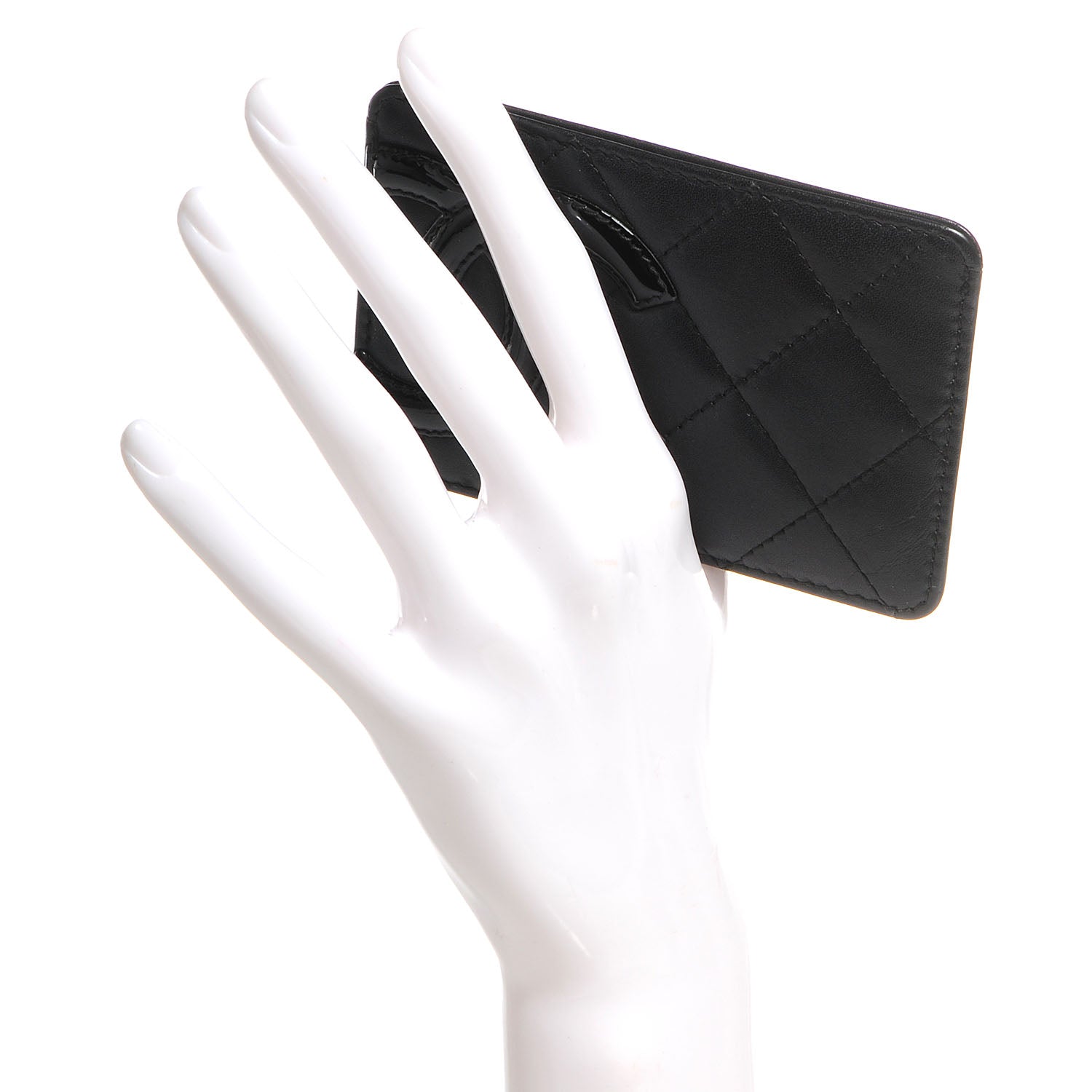 Chanel Calfskin Quilted Cambon Card Case Black 2 of 8