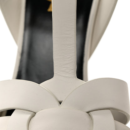 Saint Laurent Calfskin Tribute 105 Platform Sandals 37 Porcellana 10 of 11