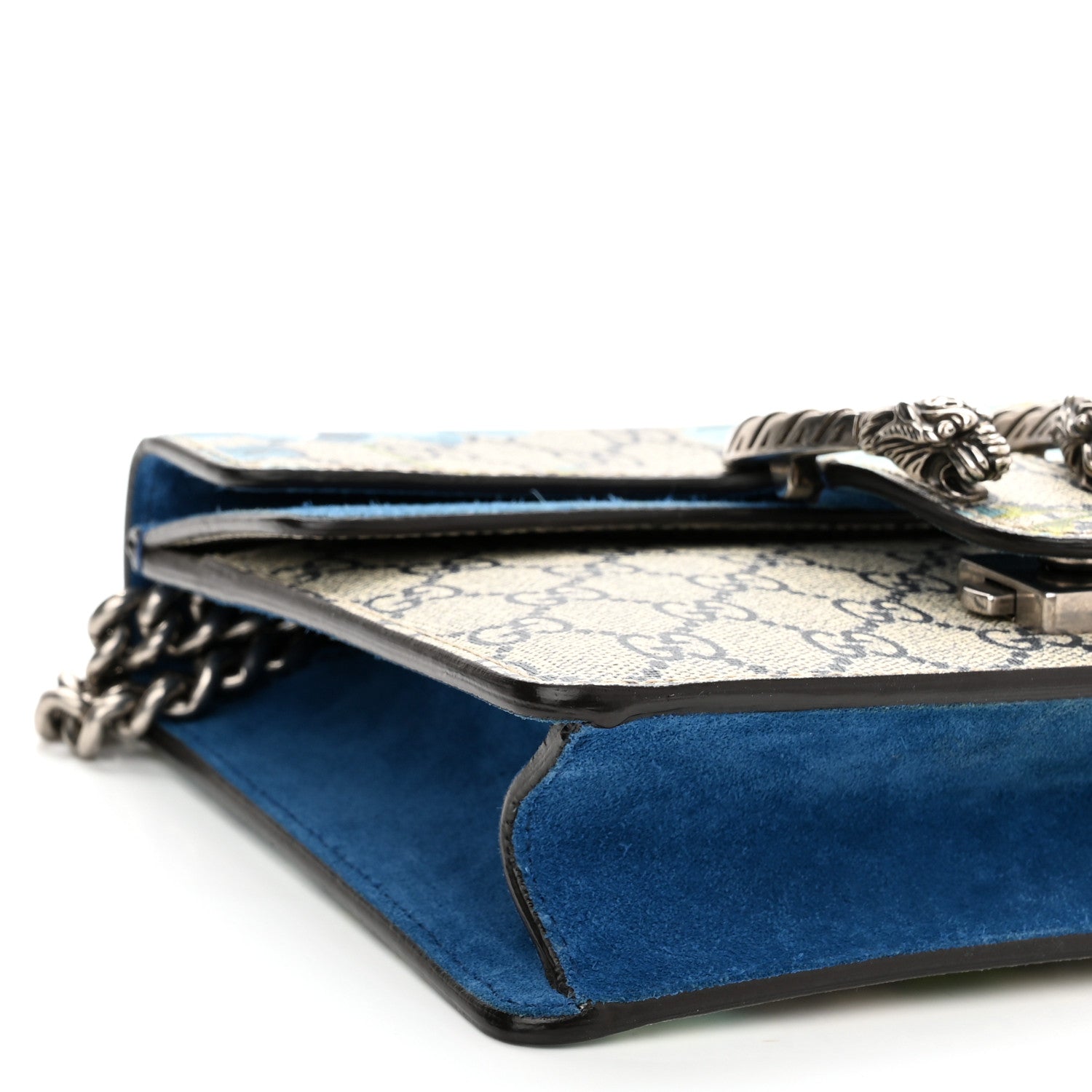Gucci GG Supreme Monogram Blooms Mini Dionysus Shoulder Bag Beige Navy Vintage Blue 9 of 13