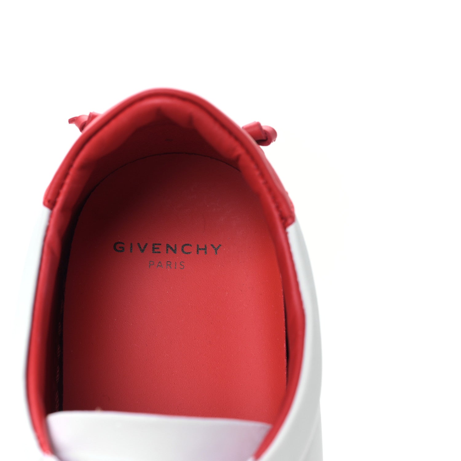 Givenchy Calfskin Band Logo Womens Urban Street Sneakers 38.5 White Red 7 of 8