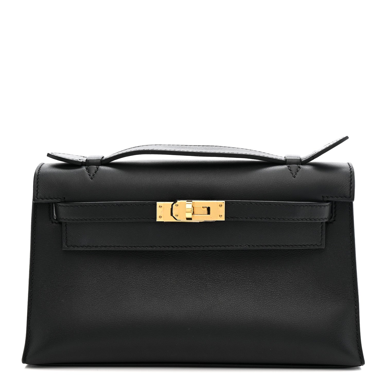 Hermes Swift Kelly Pochette Clutch Black 1 of 11