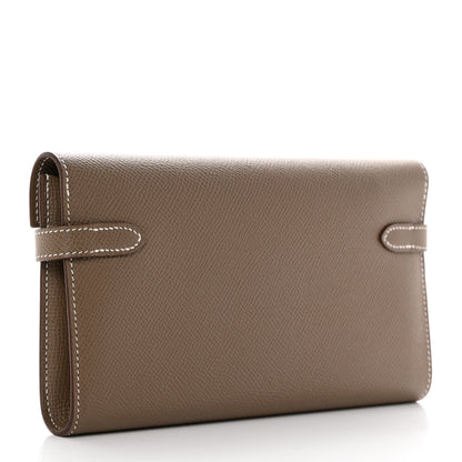 Hermes Epsom Kelly Longue Wallet Etoupe 3 of 8