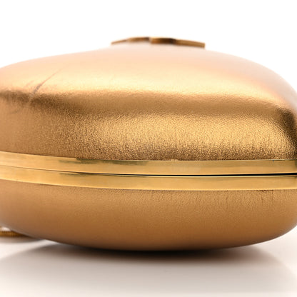 Saint Laurent Smooth Calfskin Heart Monogram Love Box Crossbody Gold 8 of 14