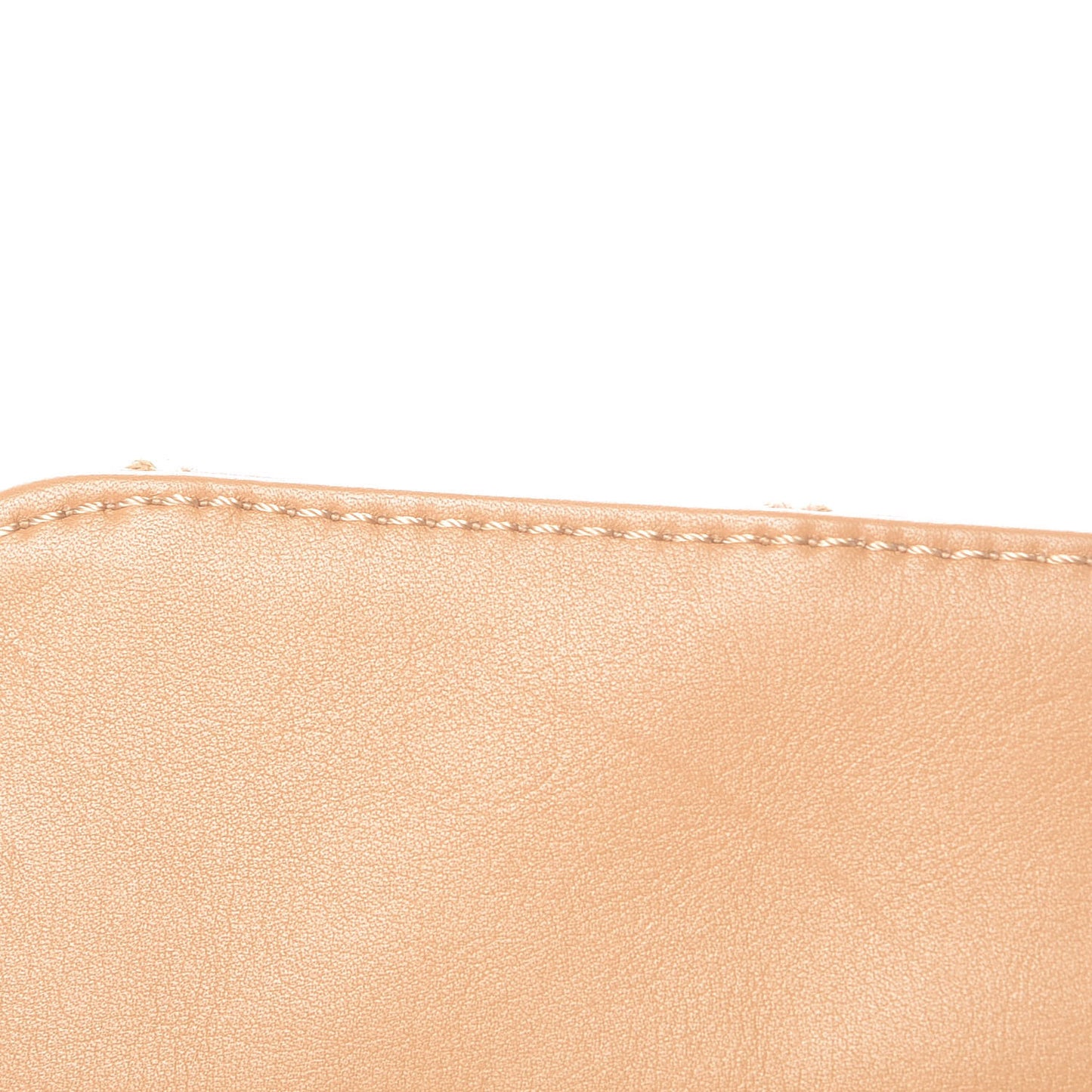 Calfskin Quilted Medium Wild Stitch Flap Beige