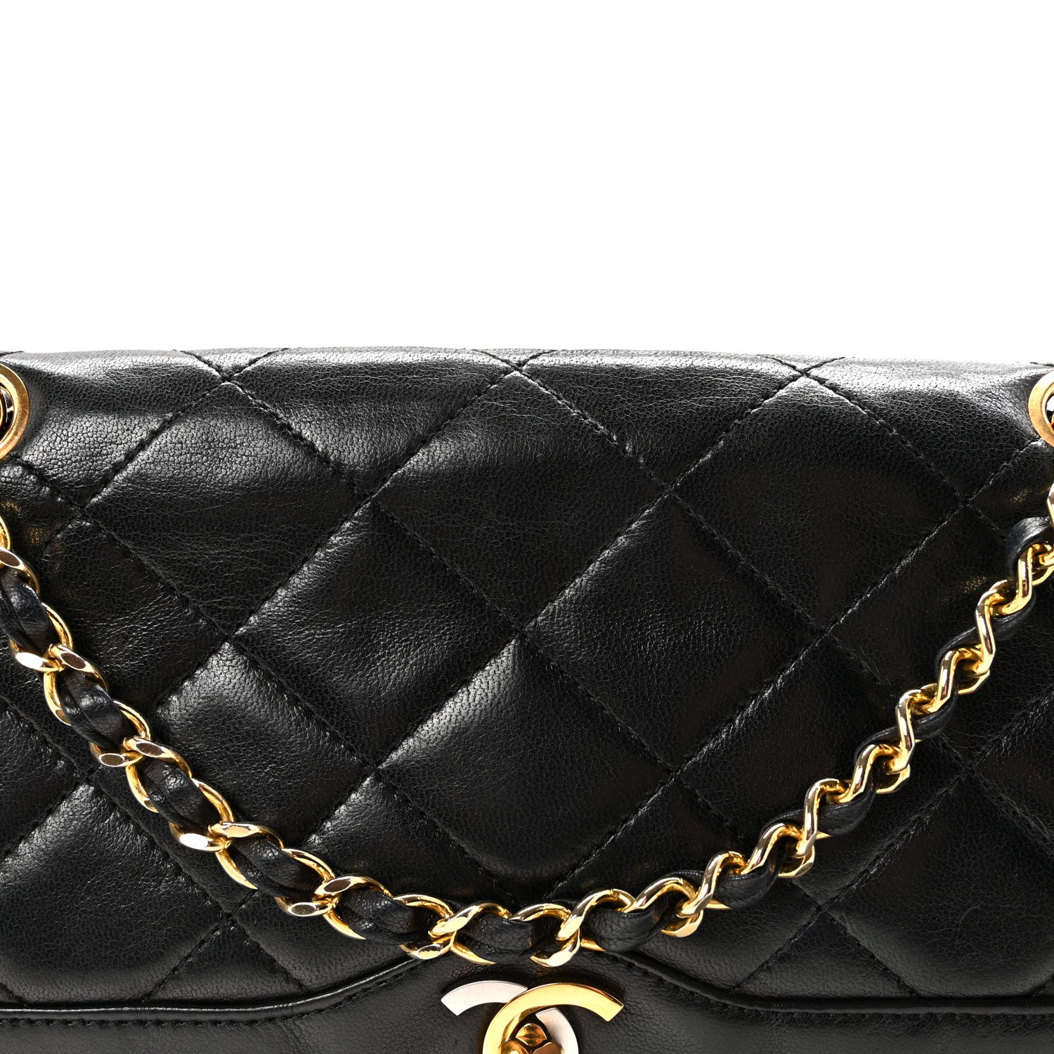 Chanel Lambskin Quilted Medium Double Flap Bag Black 8 of 10