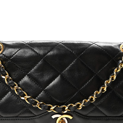 Chanel Lambskin Quilted Medium Double Flap Bag Black 8 of 10