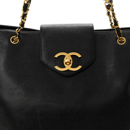 Chanel Caviar XL Weekender Bag Black 8 of 17