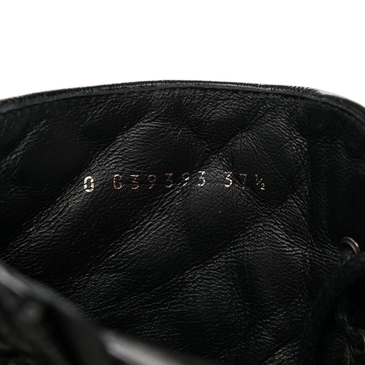 Chanel Shiny Calfskin Patent Quilted Chain Lace Up Combat Boots 37.5 Black 9 of 14