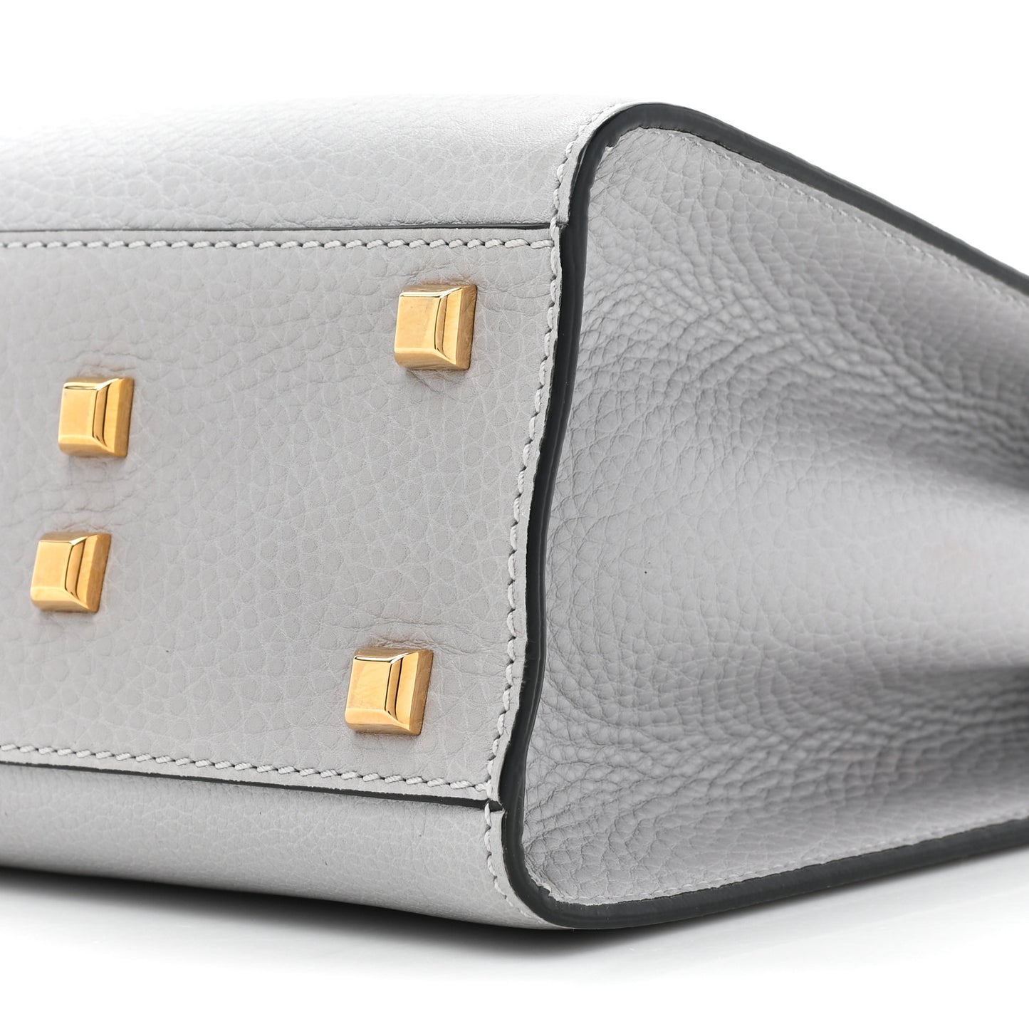 Vitello Medium My Rockstud Frame Bag Pastel Grey