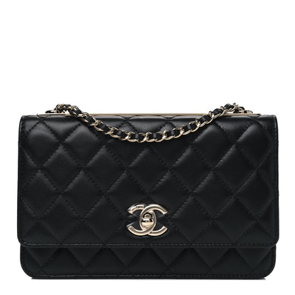 Chanel Lambskin Quilted Trendy CC Wallet On Chain WOC Black 1 of 4