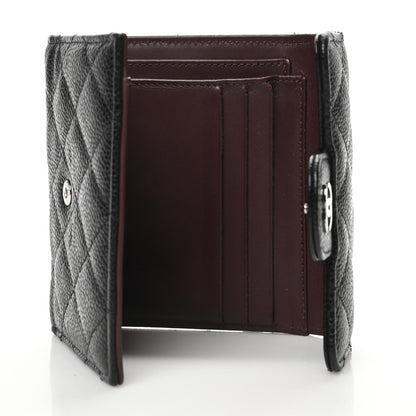 Chanel Caviar Quilted Compact Flap Wallet Black 5 of 12