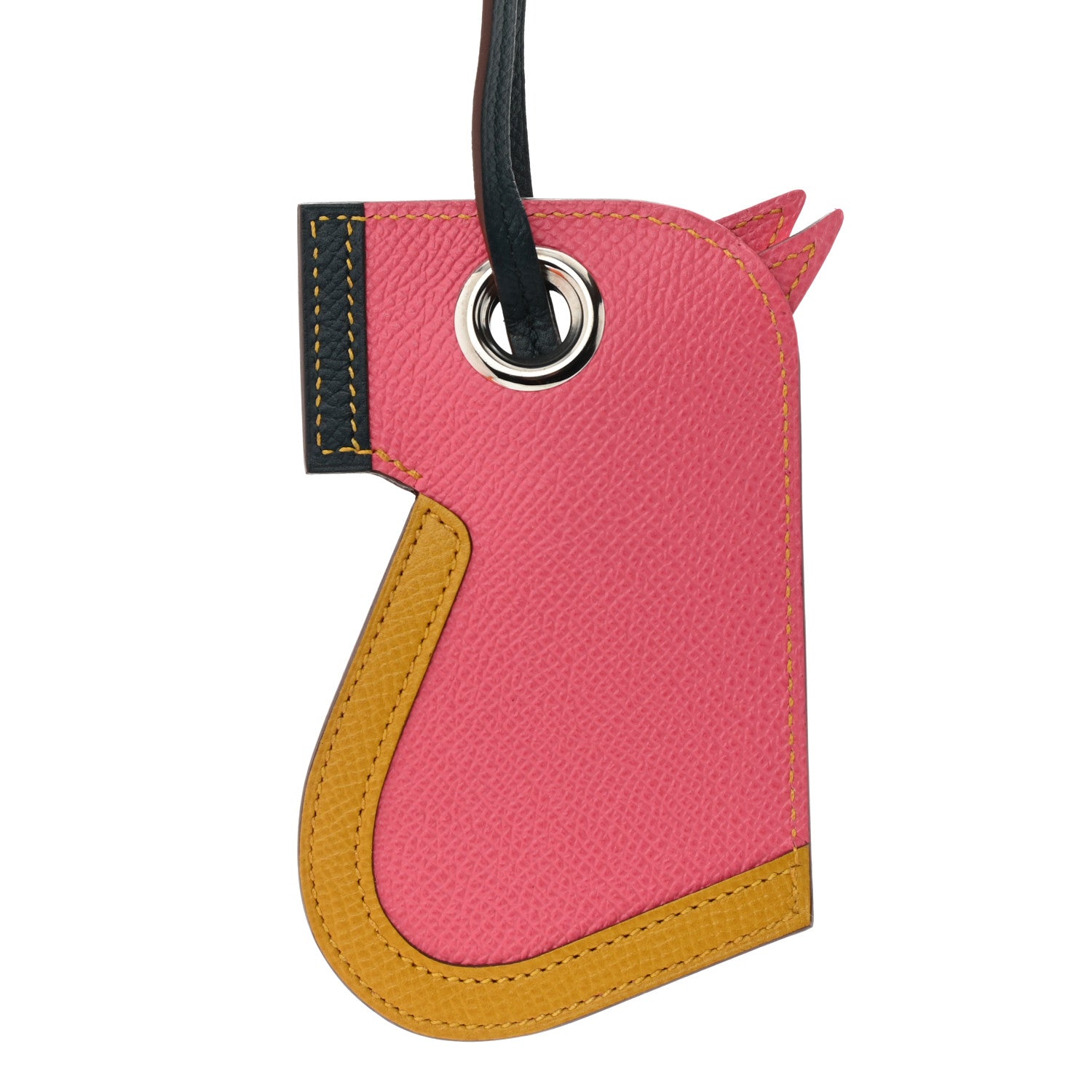 Hermes Epsom Camail Key Holder Rose Azalee Ambre Vert 5 of 5