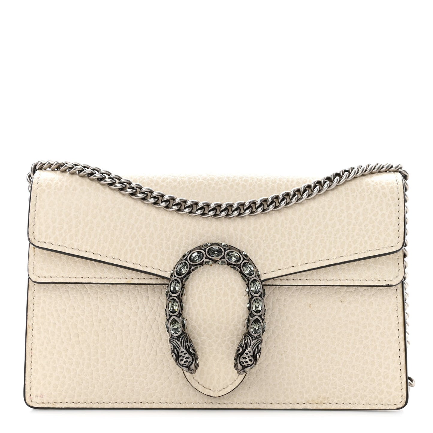 Dollar Calfskin Crystal Super Mini Dionysus Shoulder Bag Mystic White Black Diamond