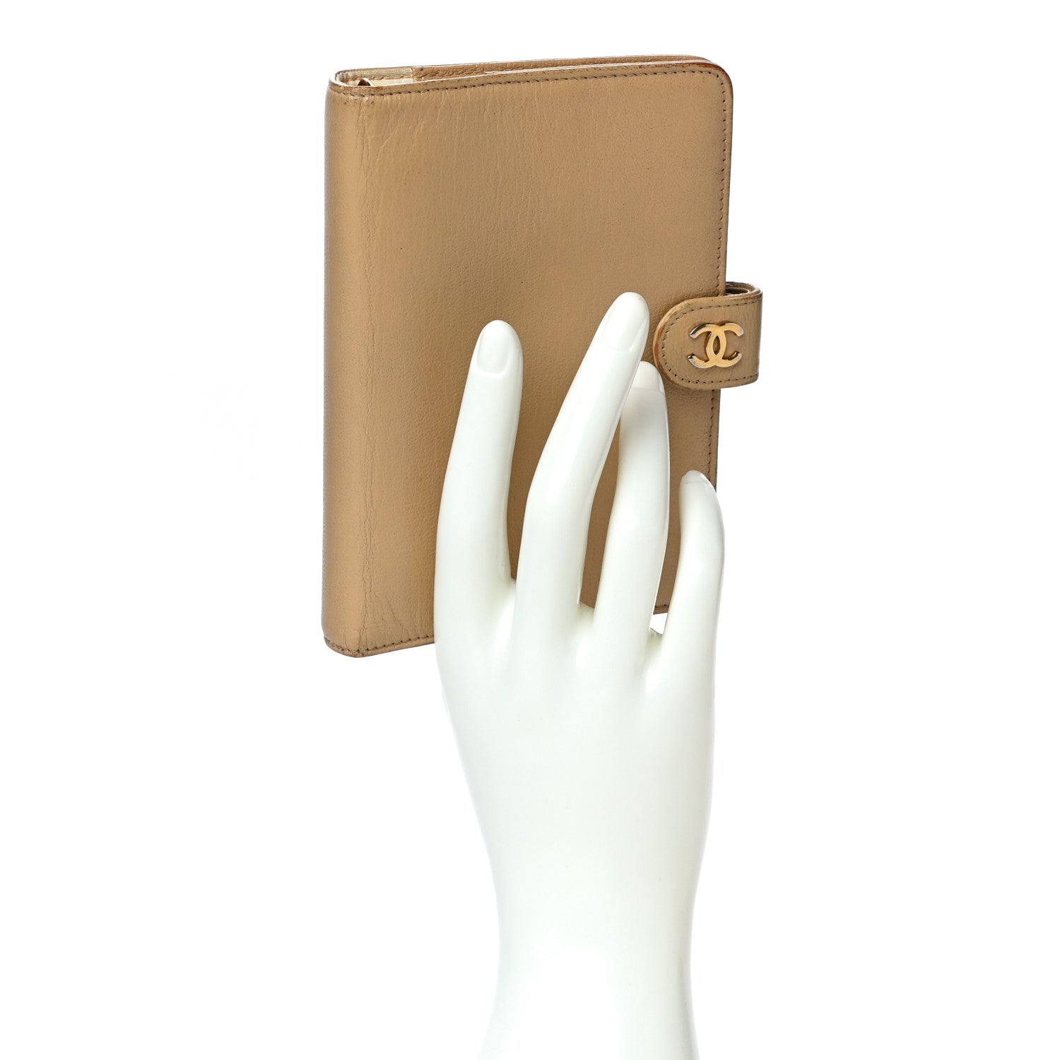 Chanel Goatskin Small Ring Agenda Planner Beige 2 of 22