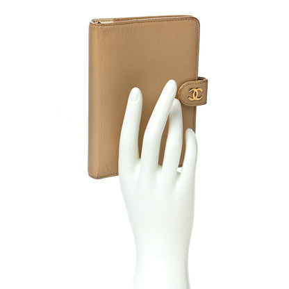 Chanel Goatskin Small Ring Agenda Planner Beige 2 of 22