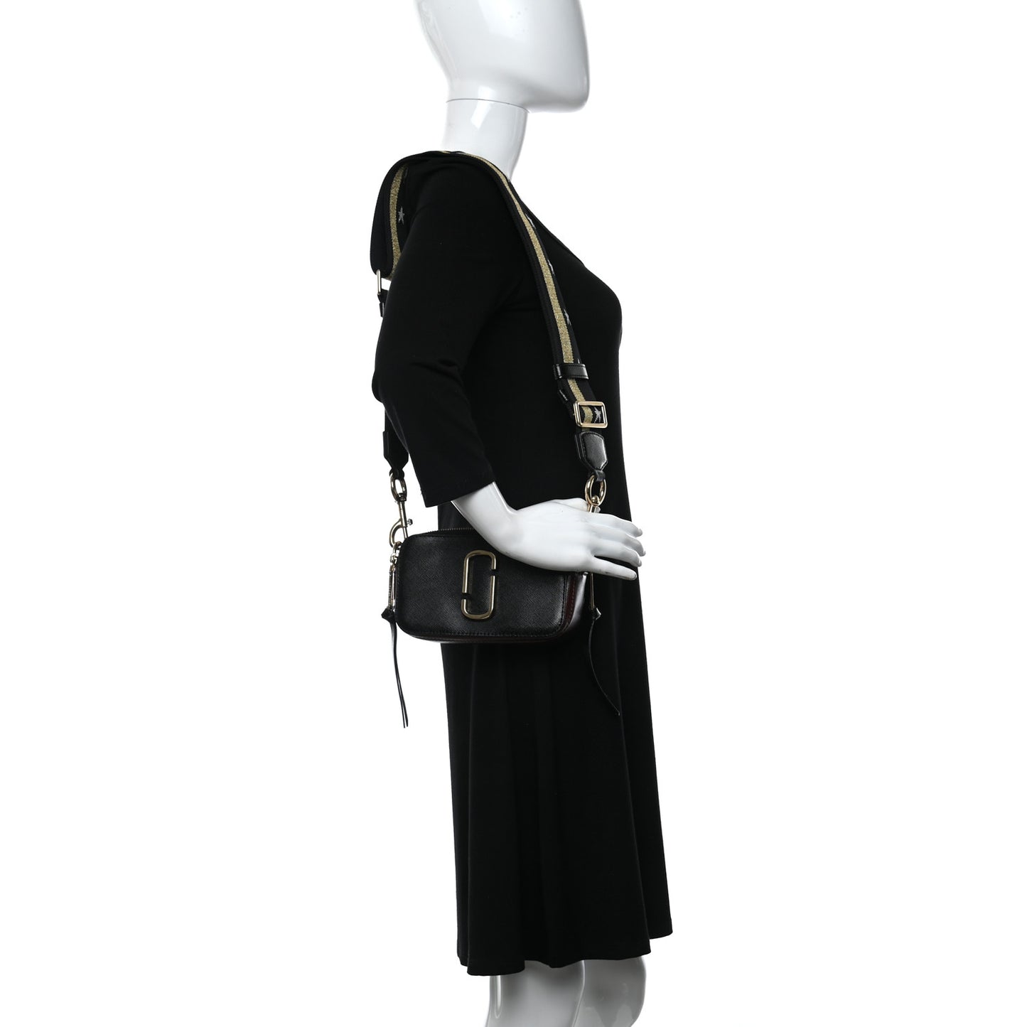 Saffiano Small Snapshot Camera Bag Black Multi