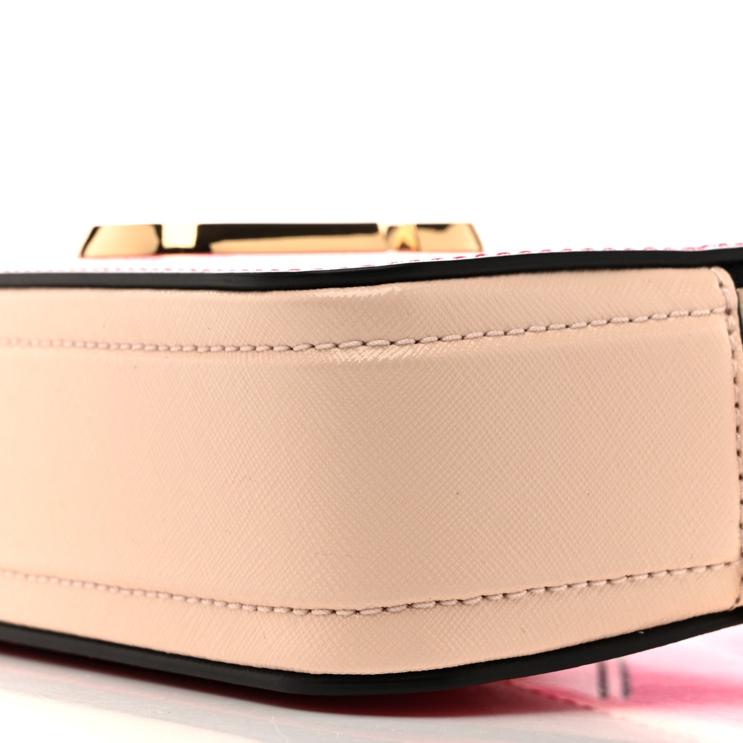 Saffiano Small Snapshot Camera Bag Pink Multicolor