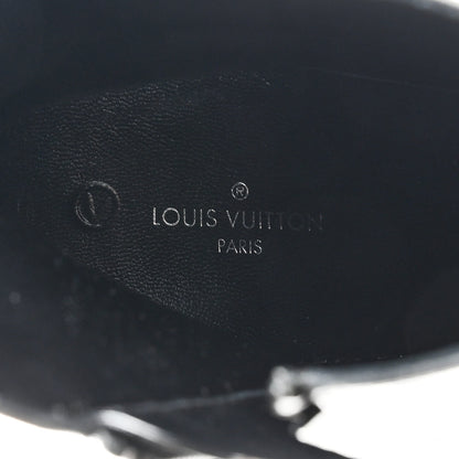 Louis Vuitton Calfskin Monogram Afterglow Platform Ankle Boots 38.5 Black 7 of 8