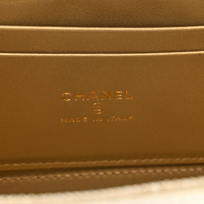 Chanel Lambskin Quilted Pearl Crush Small Vanity Case With Chain White 7 of 11