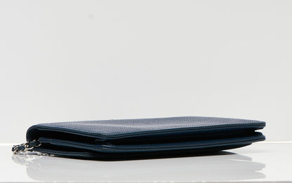 Chanel Caviar Timeless CC Wallet On Chain WOC Blue 3 of 11