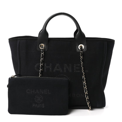 Chanel Mixed Fibers Small Deauville Tote Black 3 of 11