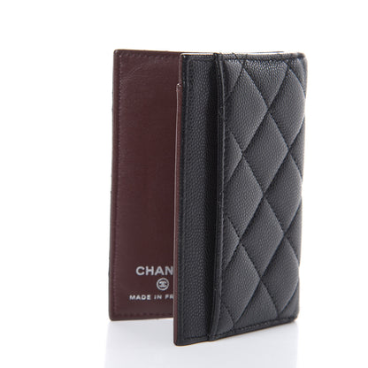 Chanel Caviar Quilted Card Holder Wallet Black 3 of 10