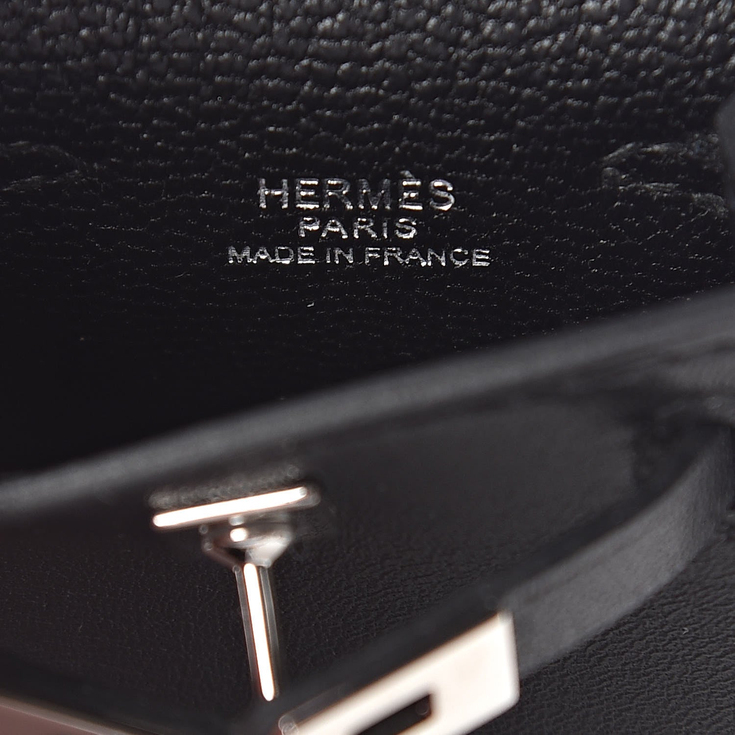 Hermes Tadelakt Mini Kelly Twilly Bag Charm Black 5 of 7